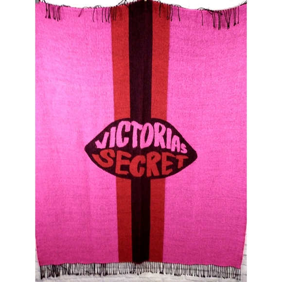 Victoria's Secret Other - Victoria's Secret Lips Fringe Throw Blanket